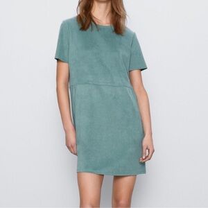 Zara Teal Short Sleeve Shift Dress